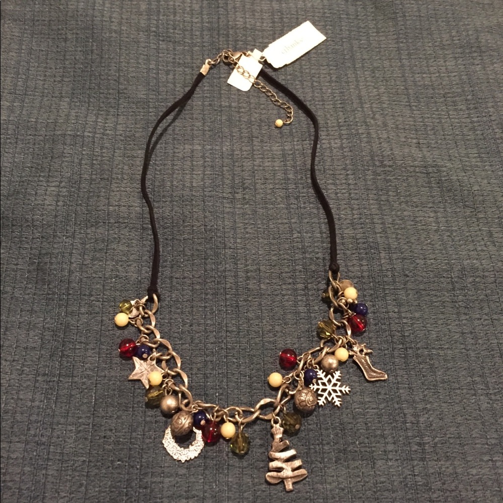 Christmas charm necklace NWT